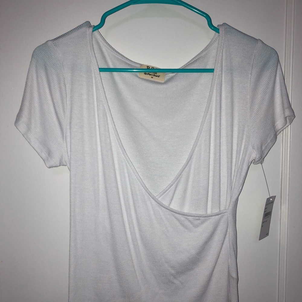 White wrap shirt